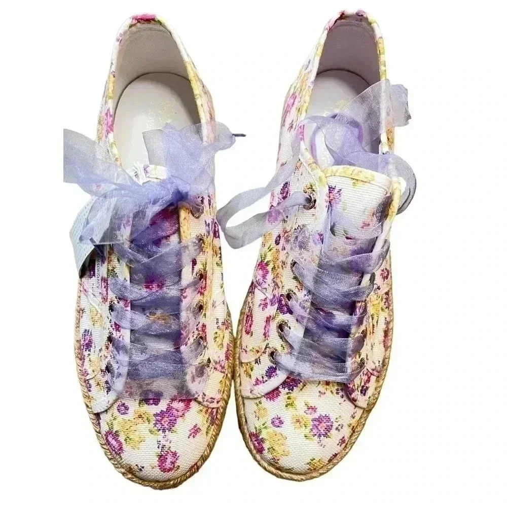 Superga x LoveShackFancy Flowers Rope Sneakers Size 41/US 11